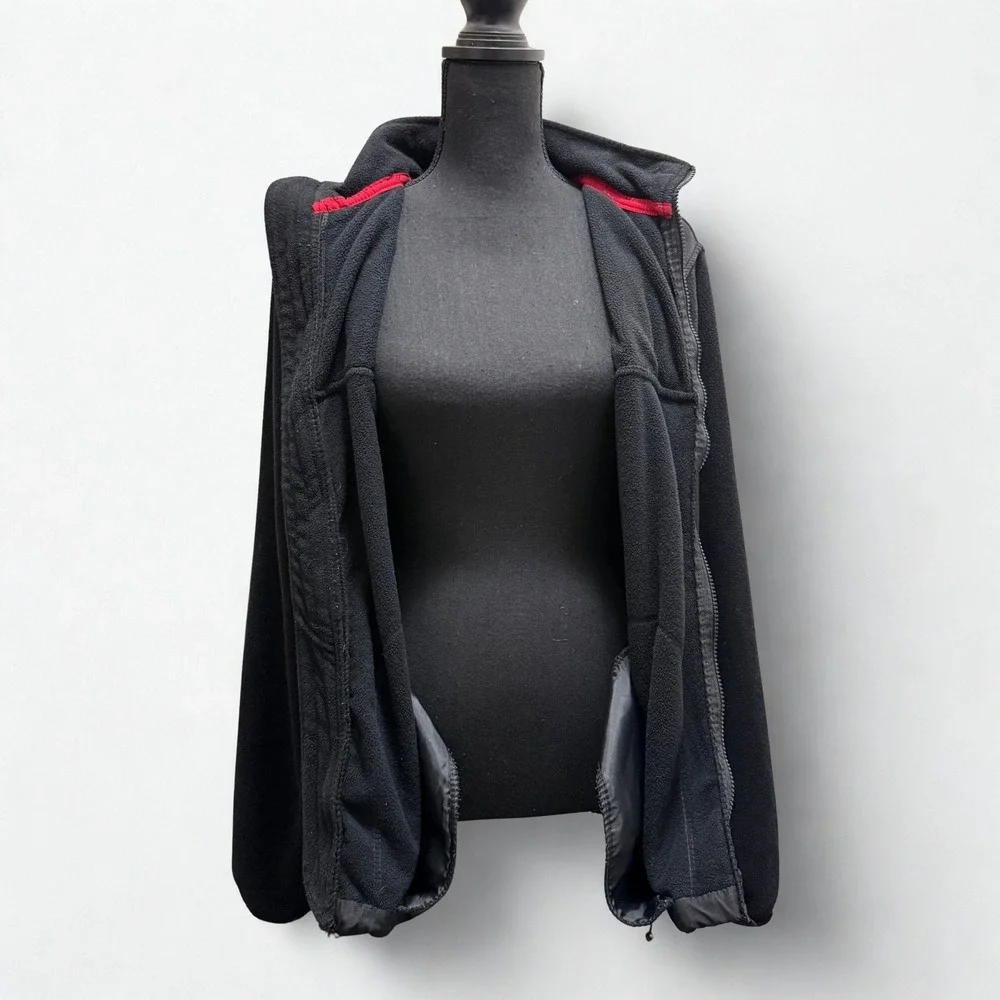 Aeropostale Black Fleece Jacket Full Zip Pockets Size S P‎